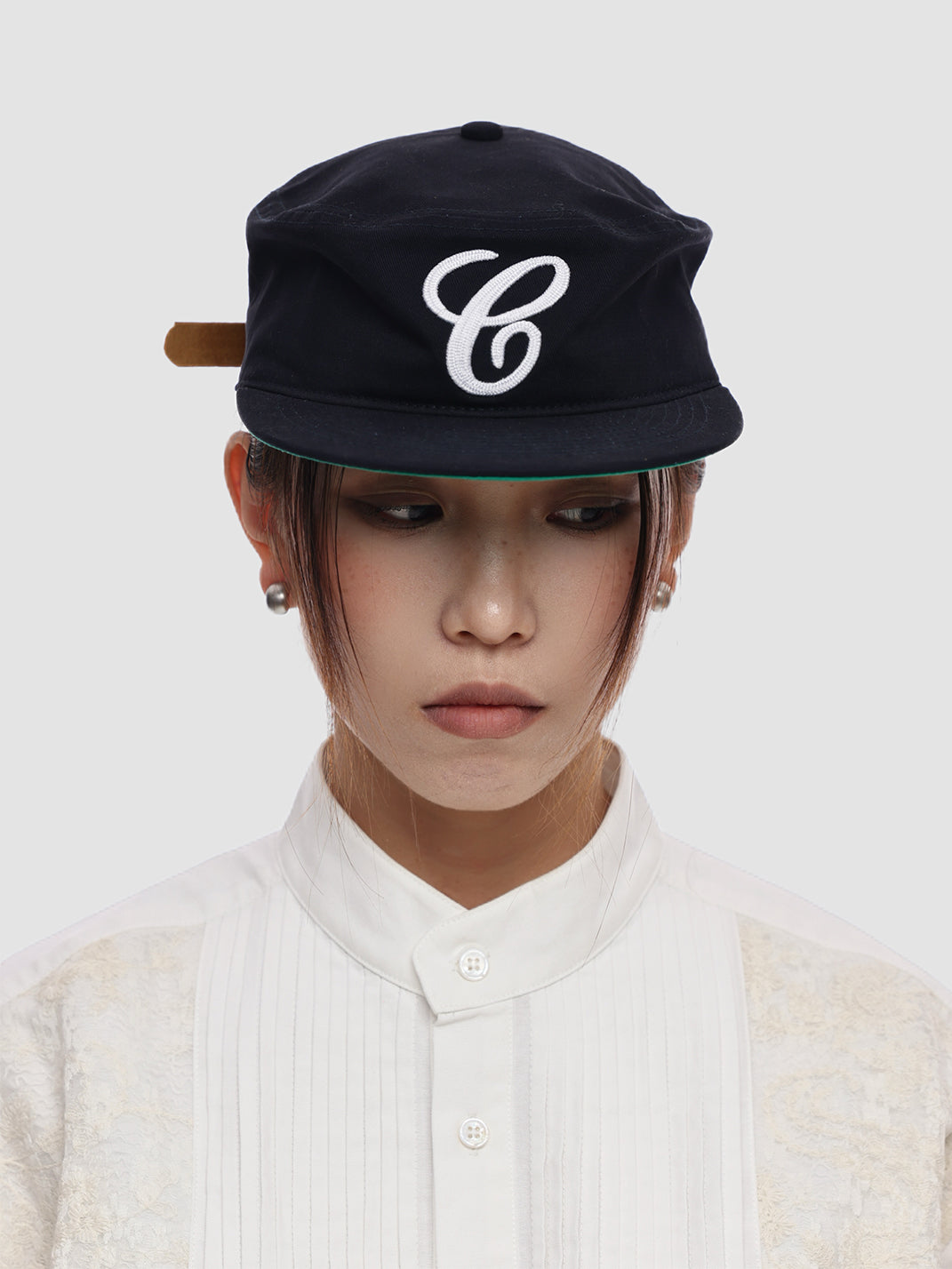 6CRAYON | Letter Embroidery Flat Brim Cap - PSYLOS 1, 6CRAYON | Letter Embroidery Flat Brim Cap, Hat, 6CRAYON•JAPAN, PSYLOS 1